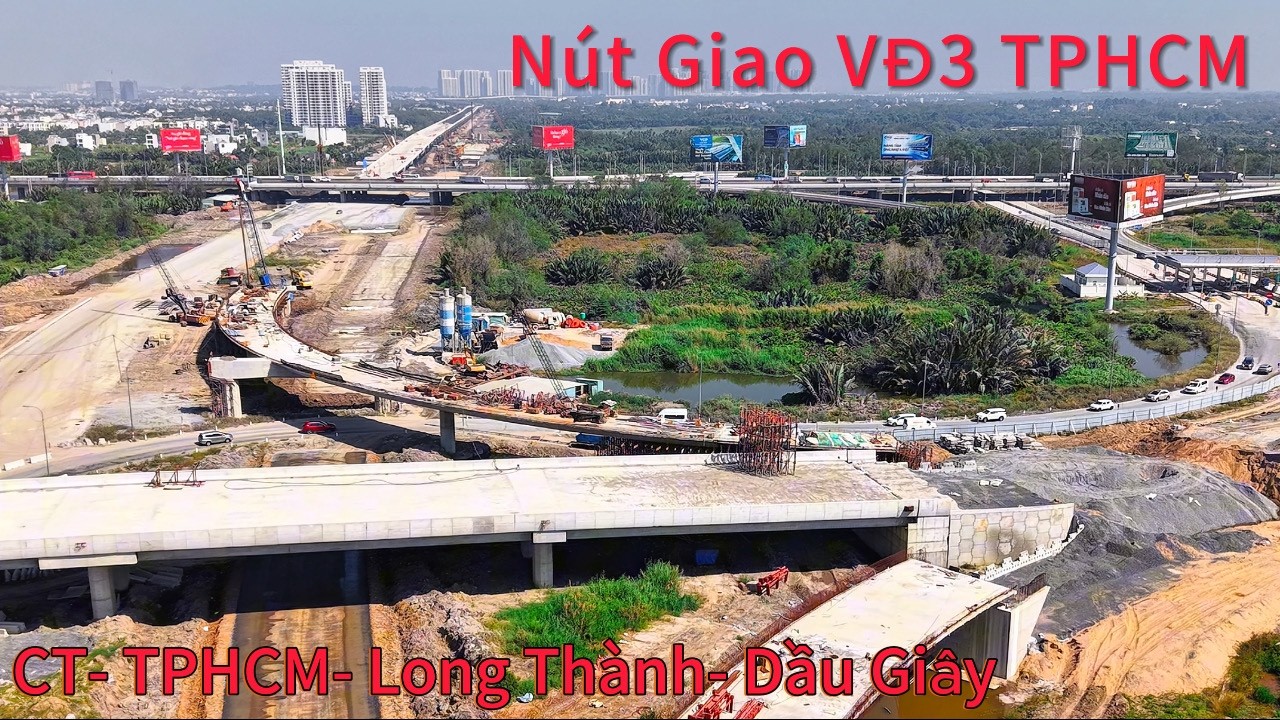 Nút Giao Cao Tốc TPHCM- Long Thành- Dầu Giây & Đường VĐ3 TPHCM. Điểm Đường Trên Cao TPHCM.