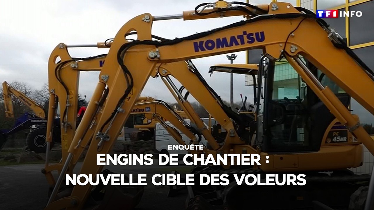 Engins de chantier :  nouvelle cible des voleurs｜TF1 INFO
