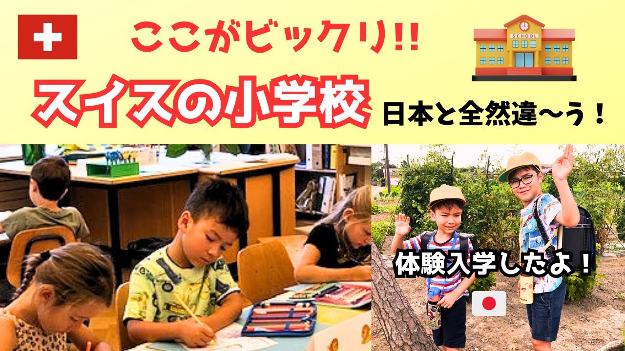 【海外の小学校】ここがビックリ！スイスの小学校～スイスの絶景と共にご紹介/日本の小学校体験入学