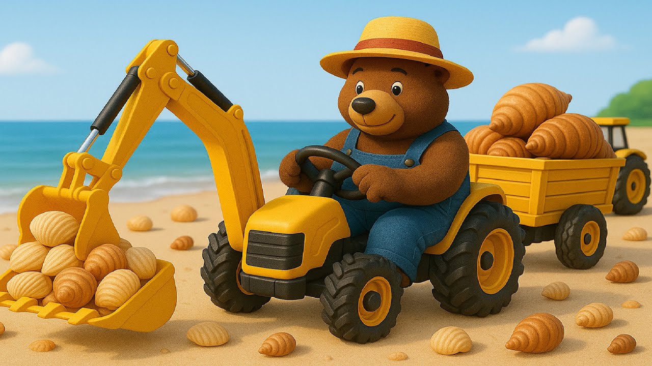 Farm Work: Bear Farmer Unearths Giant Seashell Treasure with Beach Digger?!