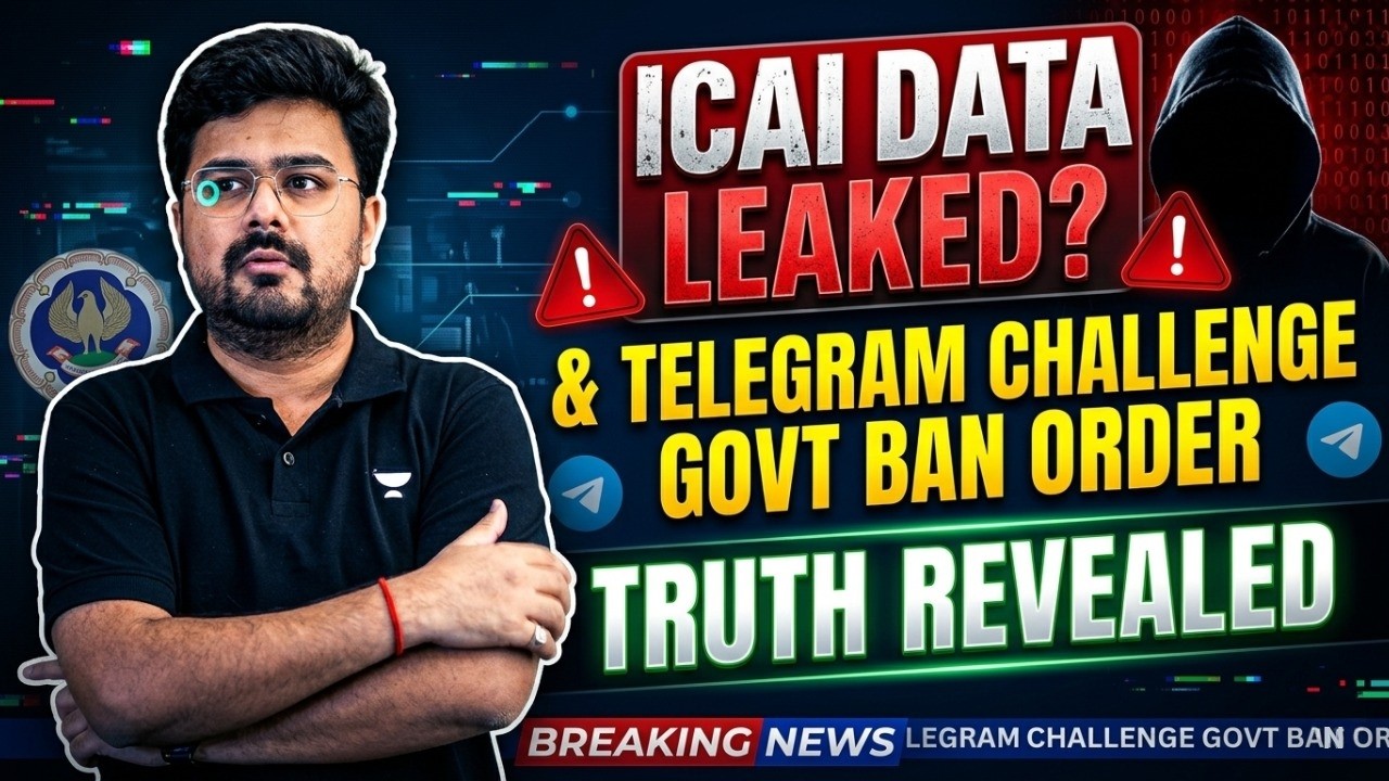 ICAI May 2026 Exams Data Leaked? Government Ban Telegram in India Ft. CA Aditya Sharma