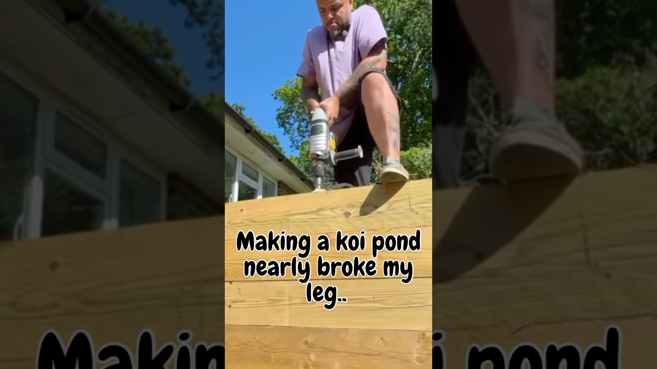 Who knew building a koi pond could be so dangerous! 