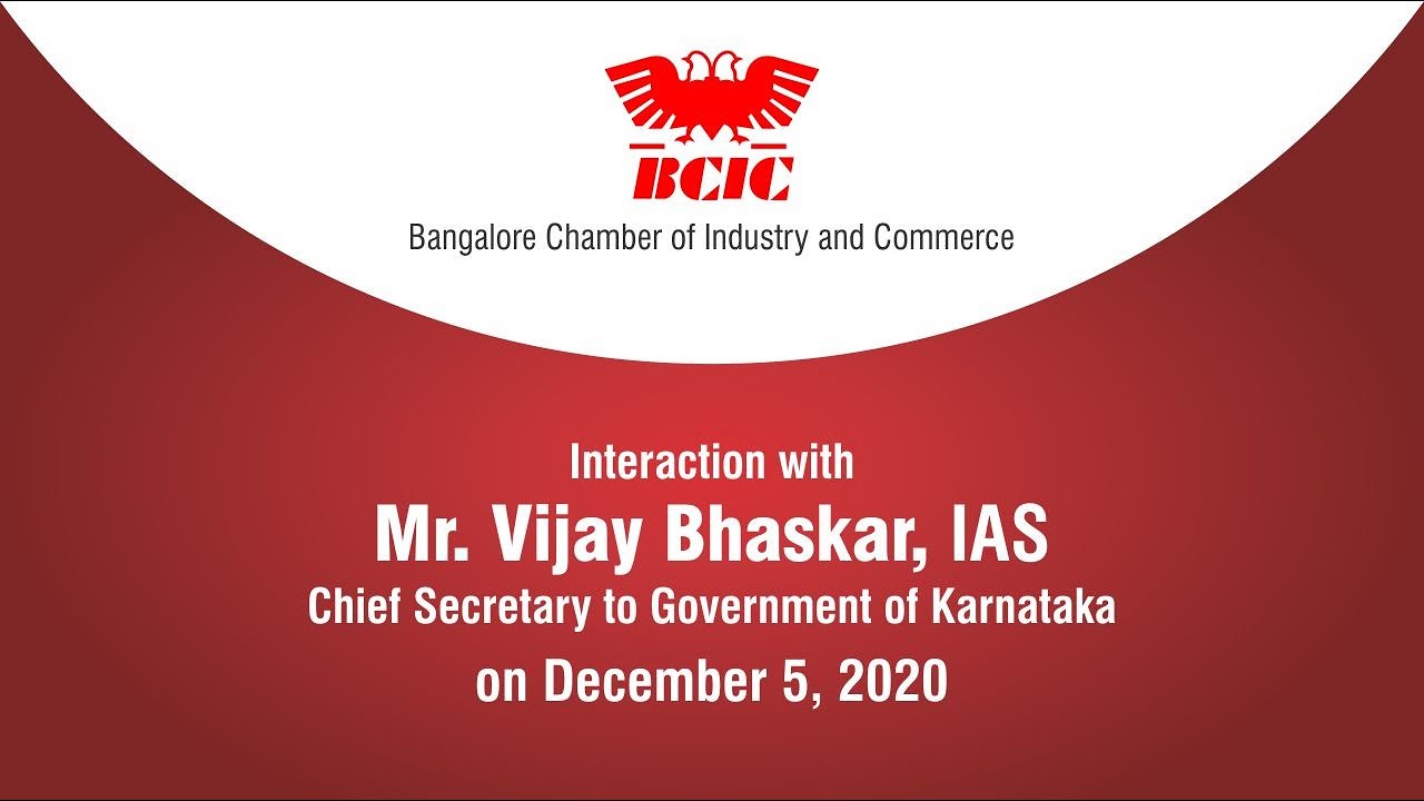 Interaction with Mr. Vijay Bhaskar, IAS , Chief Secretary to Government of Karnataka on Dec 5, 2020
