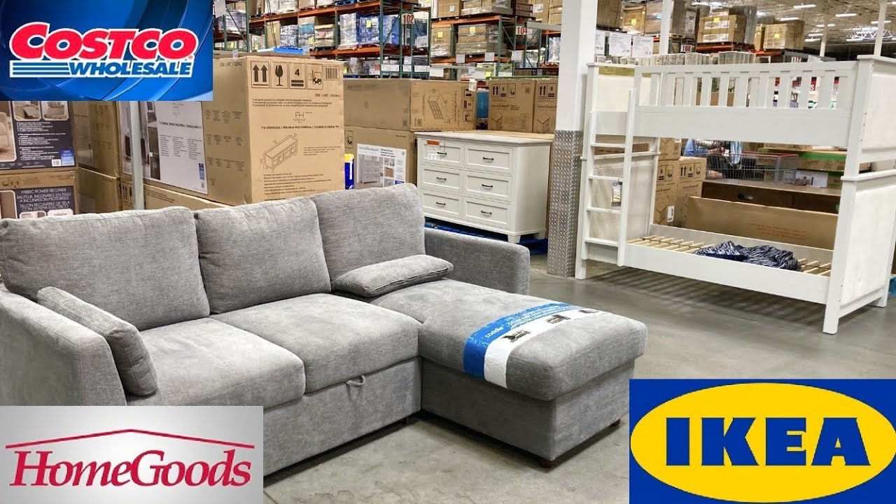 COSTCO HOMEGOODS IKEA FURNITURE SOFAS ARMCHAIRS TABLES SHOP WITH ME SHOPPING STORE WALK THROUGH