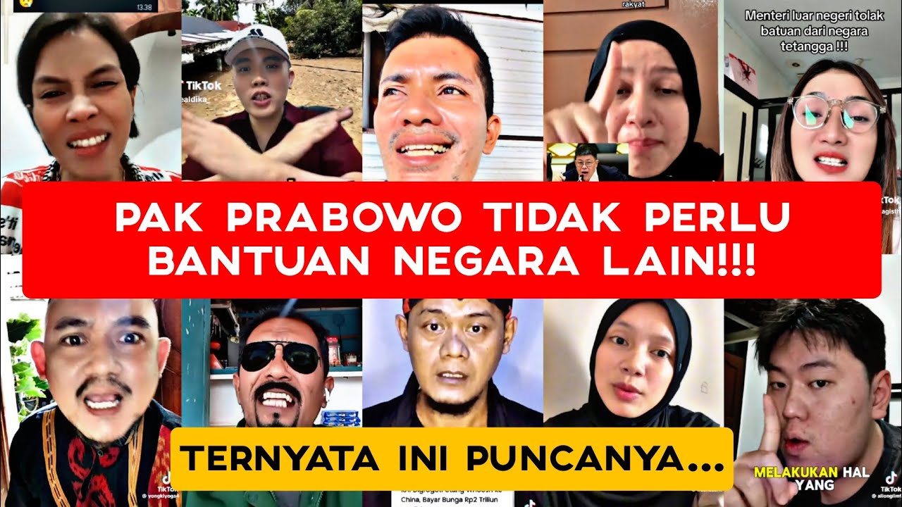 Ternyata❗Ini Lah Punca Sebenar Kenapa Pak Prabowo Tidak Mahu Terima Bantuan Dari  Luar Negara