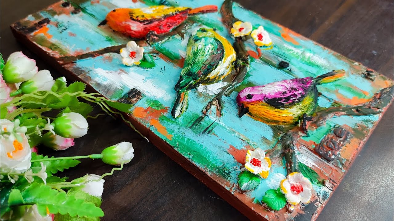 DIY✨ Nature Inspired Clay Mural Art 🌿