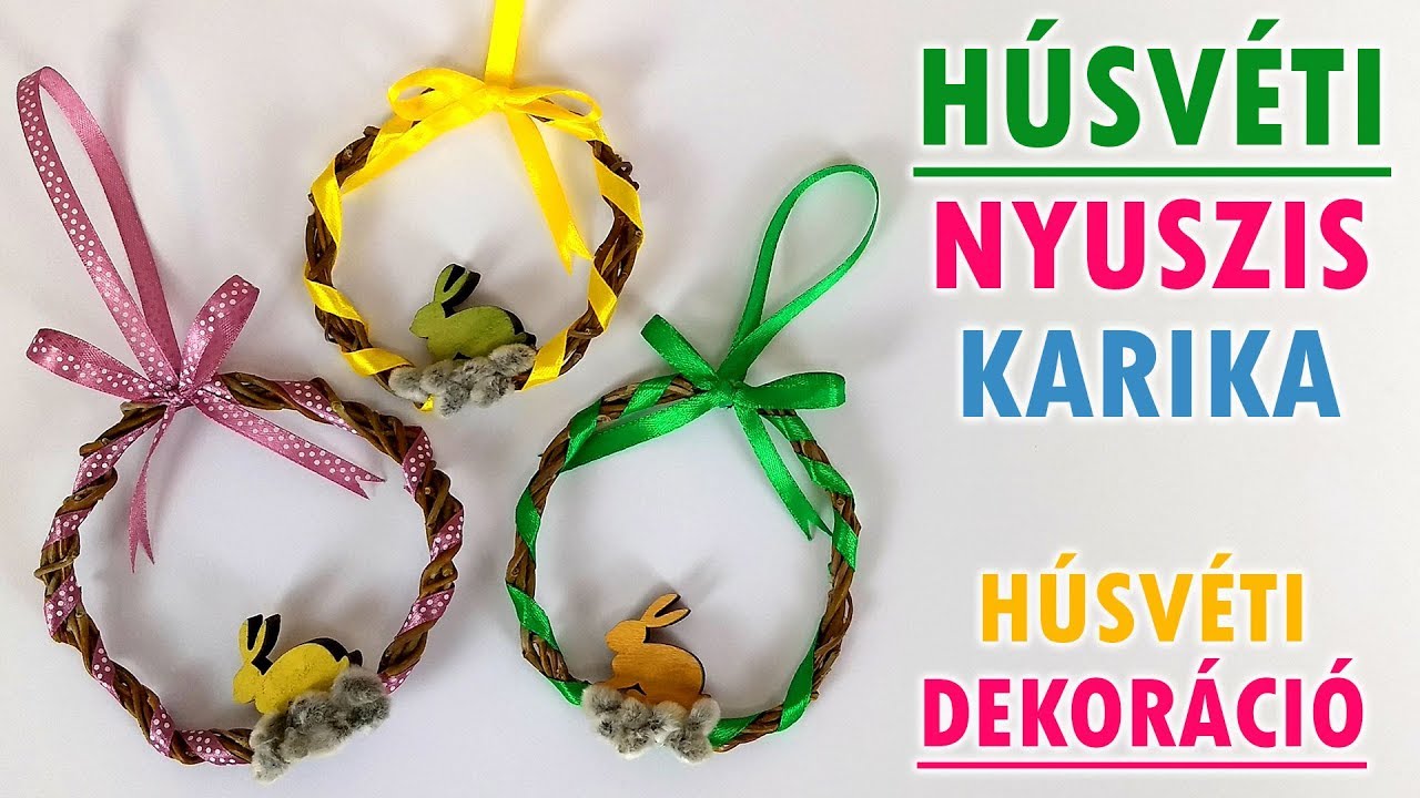 Húsvéti nyuszis karika | Húsvéti dekoráció | Manó kuckó