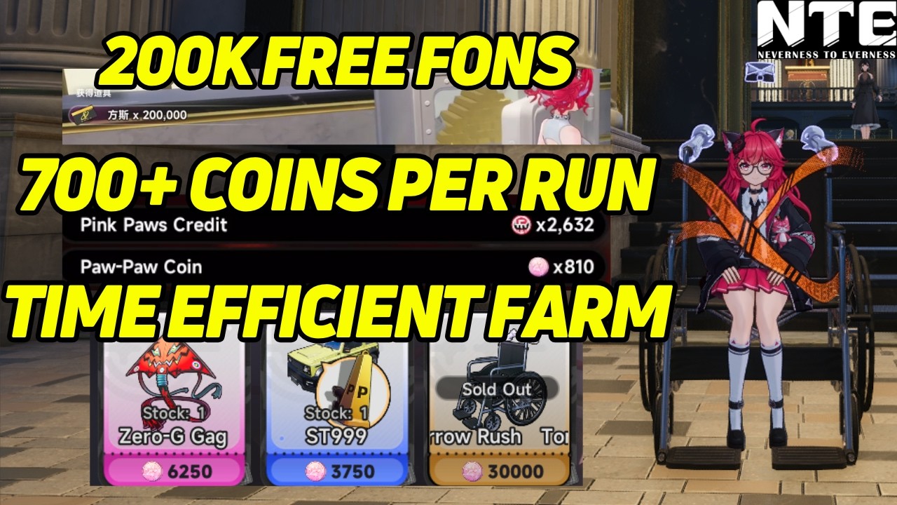 Zeee Ultimate Pink Paw Heist Guide - Efficient Paw Coins Farm+200k Fon Vault【Neverness To Everness】