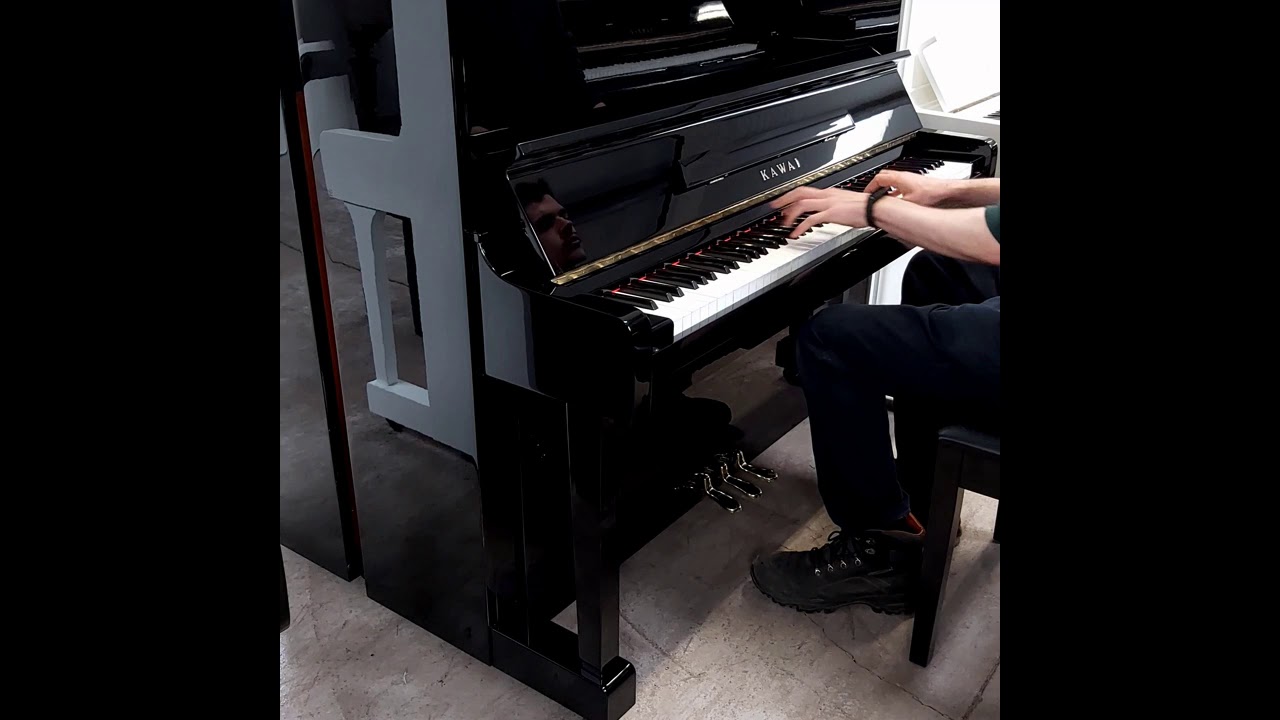 Kawai BL12 1976 Reconditioned Upright Acoustic Piano, Polished Black - FREE DELIVERY