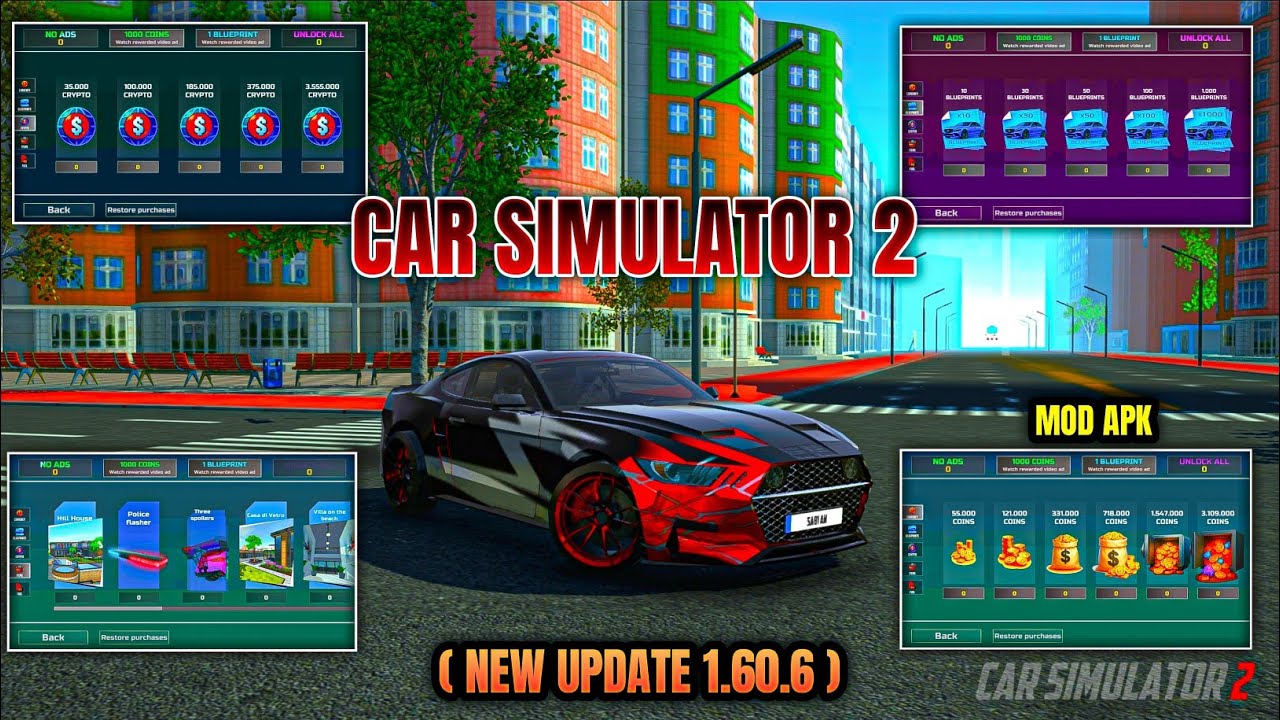 Car Simulator 2 new update v1.60.6 mod apk 🤑💵 | Unlimited Money | Unlimited Gold | Unlock All Cars 2