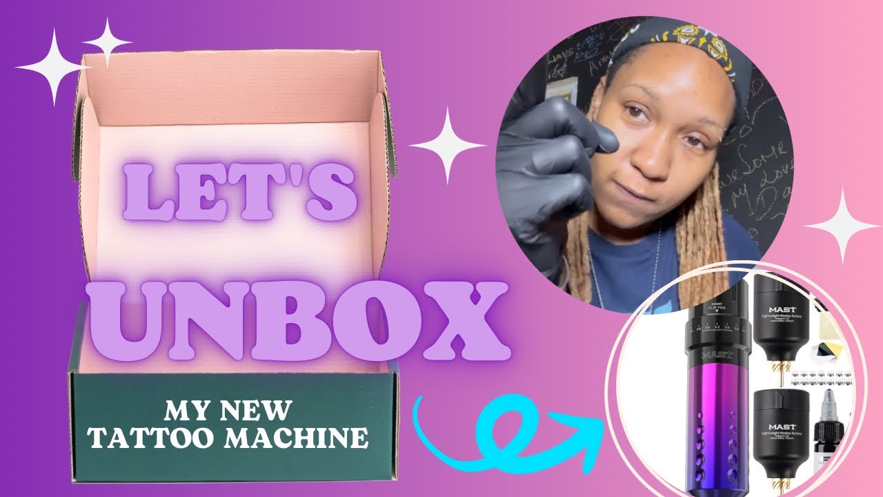 Amazon Tattoo Machine kit Unboxing - Mast Flip Tattoo Rotary Machine Wireless Pen Kit