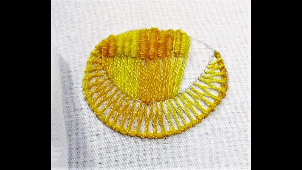 !!!Rapidisimo¡¡¡ Como bordar el centro de una flor grande con Miky Ru.