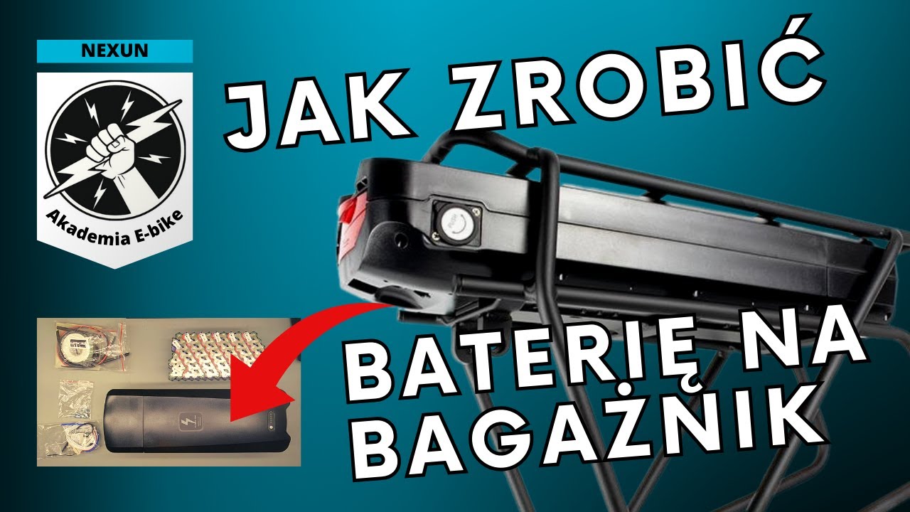 Instrukcja budowy baterii rowerowej: Bateria bagażnikowa 91x 18650 36/48V