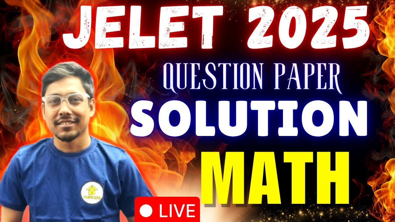 JELET 2025 Question Paper Solution | Mathematics Full Analysis & Answers | By Pritam Sir