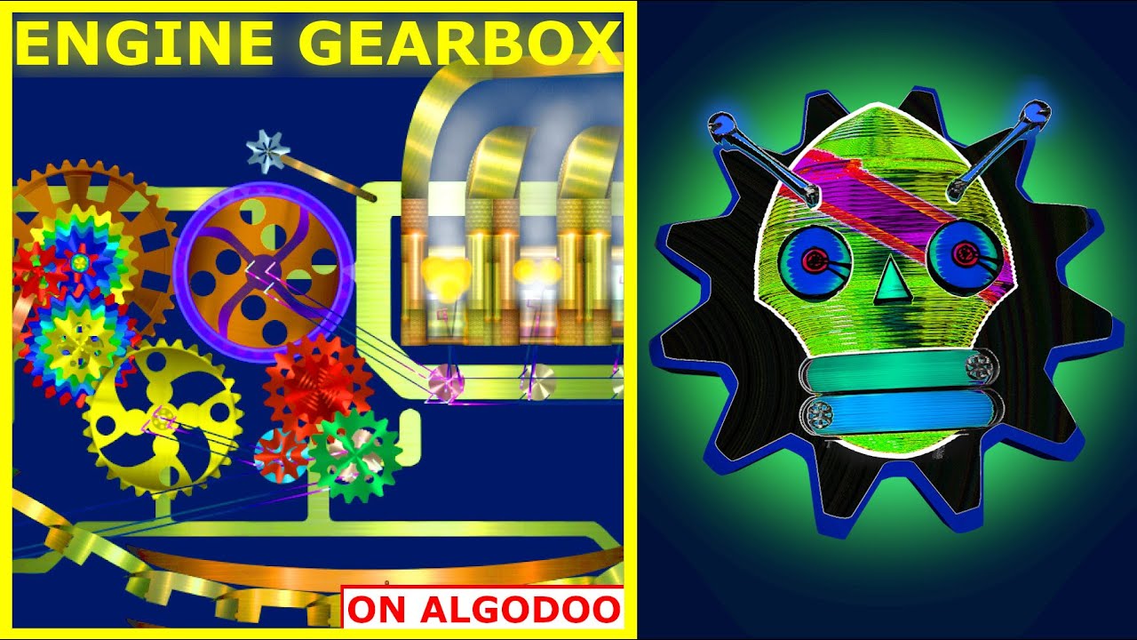 Algodoo, Crawler with engine, accelerator, gearbox,and clutch