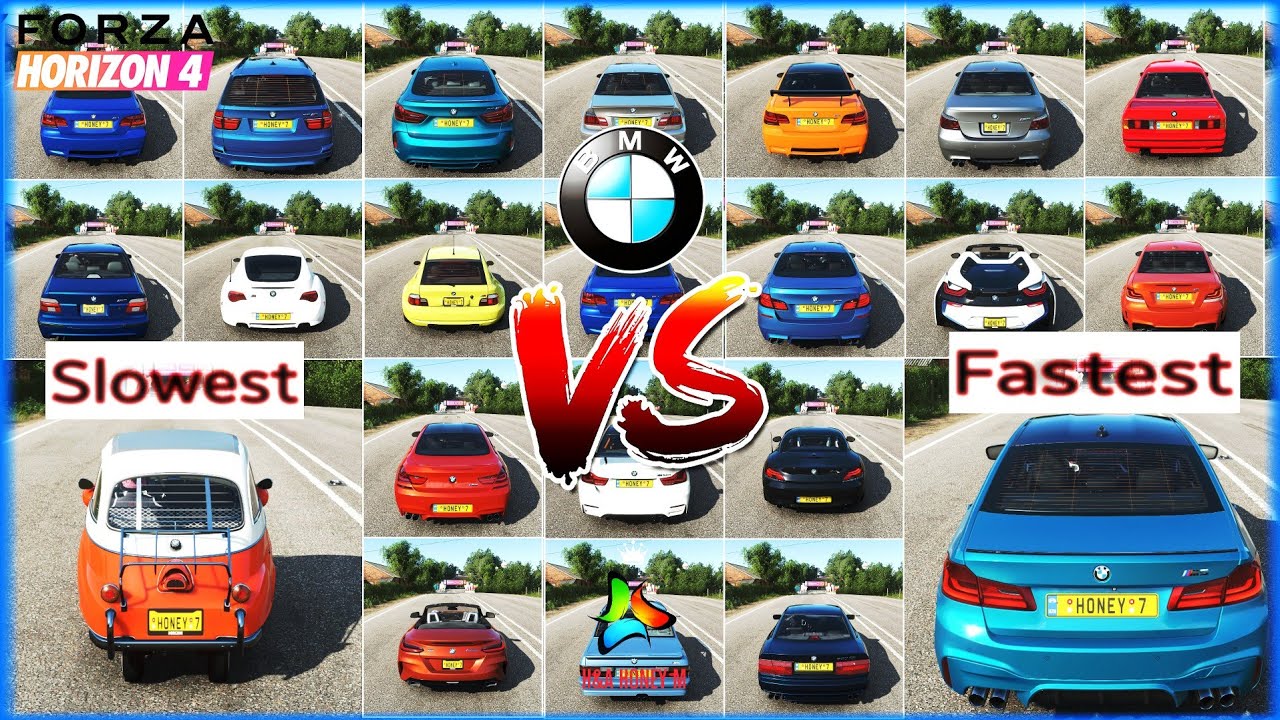BMW Speed Battle! Forza Horizon 4 - Top Speed Challenge | Fastest and Slowest BMW