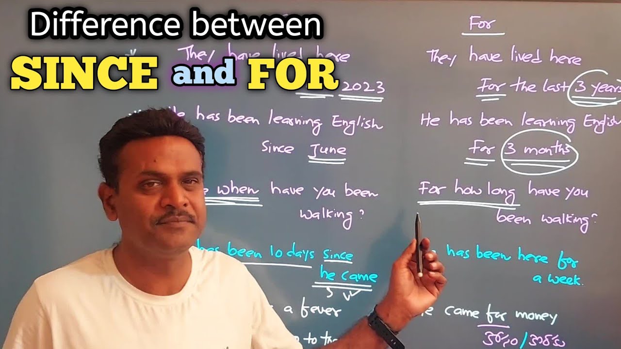 How to use  ' SINCE ' and ' FOR'  in English? Spoken english in telugu @LearnEnglishwithvenkat 