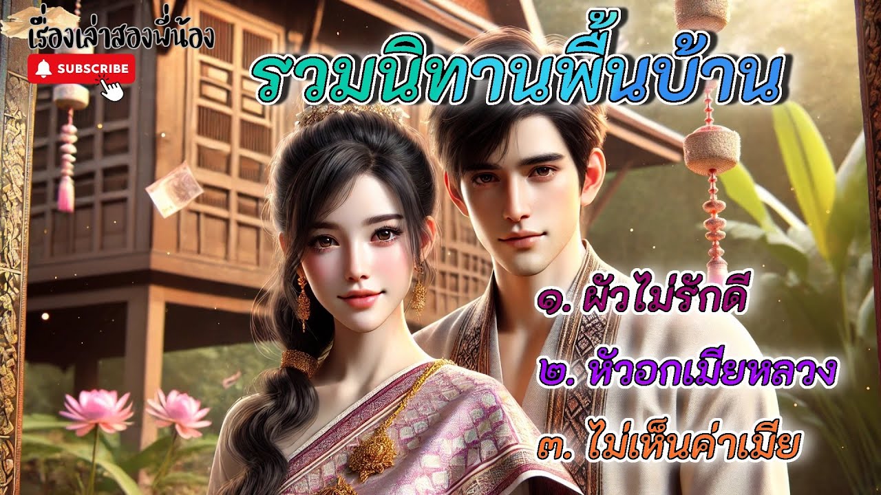 รวมนิทานพื้นบ้าน ฟังยาวๆ ; ผัวไม่รักดี - หัวอกเมียหลวง - ไม่เห็นค่าเมีย #นิทานพื้นบ้าน #นิทาน 