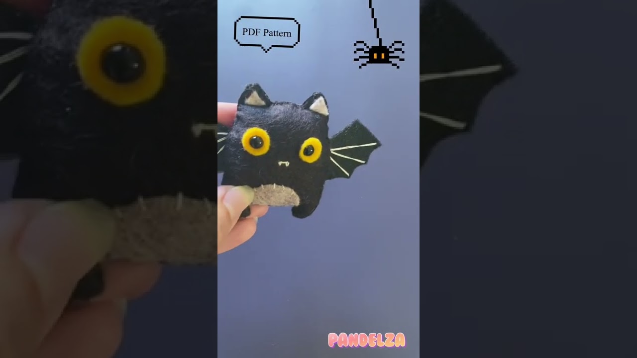 Bat felt softy toy decoration/ keychain ornament for Halloween 🎃 hand sewing toy for Halloween
