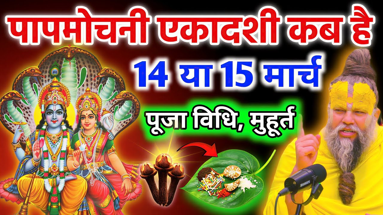पापमोचनी एकादशी कब है 14 या 15 मार्च यह 1 चीज़ जरूर खा ले व्रत में Vastu Shastra