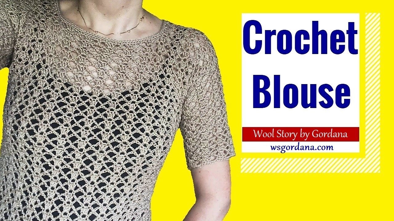 DIY Tutorial Crochet Lace Blouse (Heklana bluza)