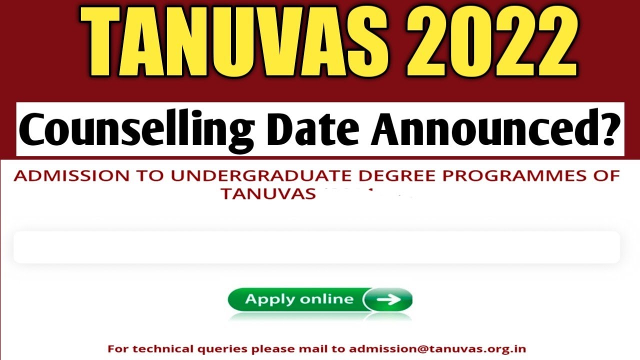 TANUVAS|2022|Veterinary Admission|Application Date|Announced?|Vjalerts|
