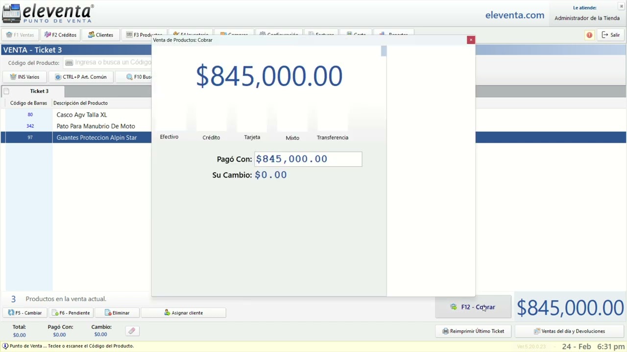 Software de ventas e inventario