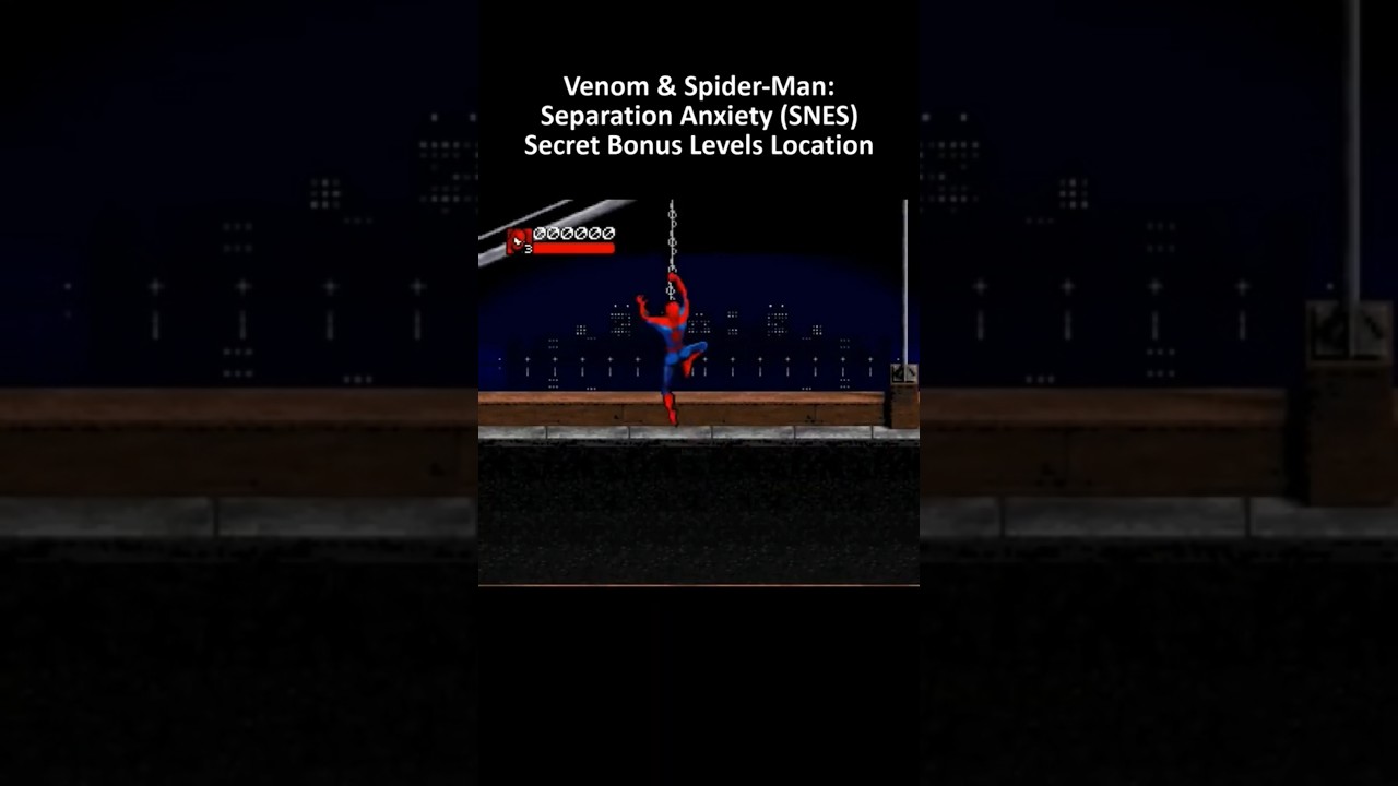 SECRET BONUS LEVELS LOCATION - VENOM & SPIDER-MAN: SEPARATION ANXIETY (SNES)