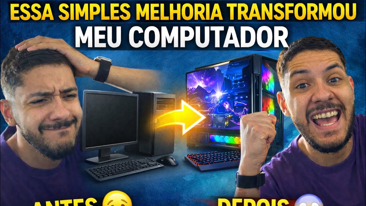 Eu não esperava que essa melhoria mudasse tanto meu PC 🙅🏽‍♂️🔥🔥 #pc #gamer #upgrade #youtube #viral 
