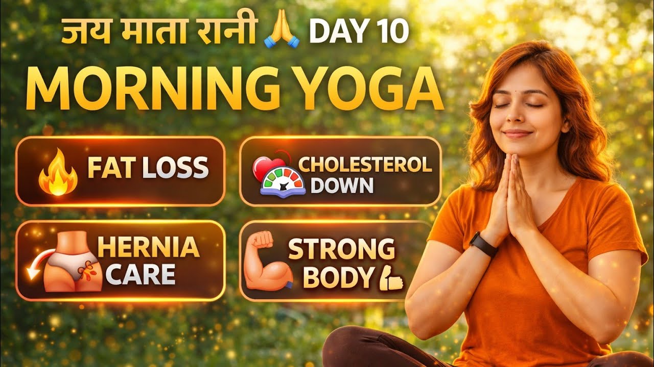 सुबह ये कर लो 😳 | कमजोरी, मोटापा, Hernia, Cholesterol से राहत 🌿 | Day 10 नवरात्रि Full Body Strength