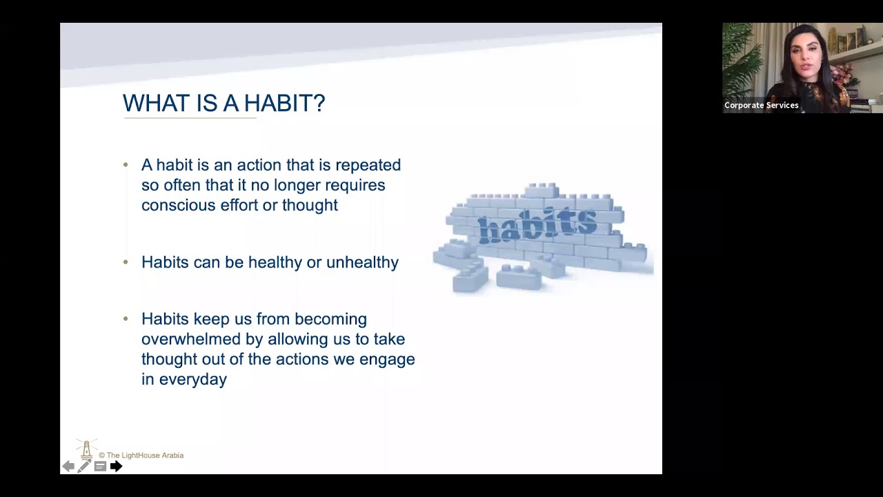 MANAGING YOURSELF: BUILDING GOOD HABITS إدارة نفسك: بناء عادات جيدة