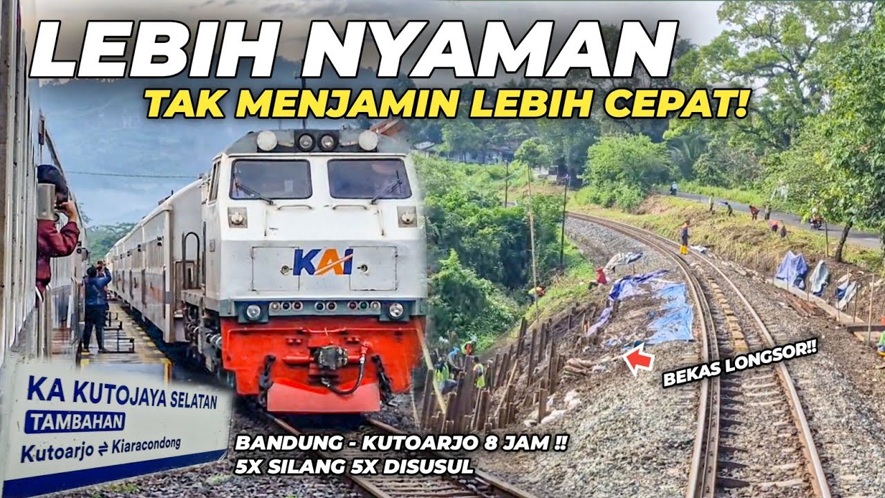 DIHAJAR 10 KERETA NGEBUT!! LEBIH NYAMAN TAK MENJAMIN CEPAT | Trip KA Kutojaya Selatan Tambahan