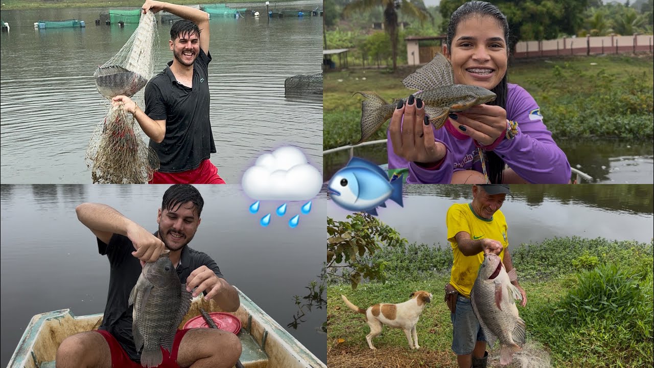 PESCARIA COM FORTE TEMPORAL ⛈️ E MUITOS PEIXES !!!  