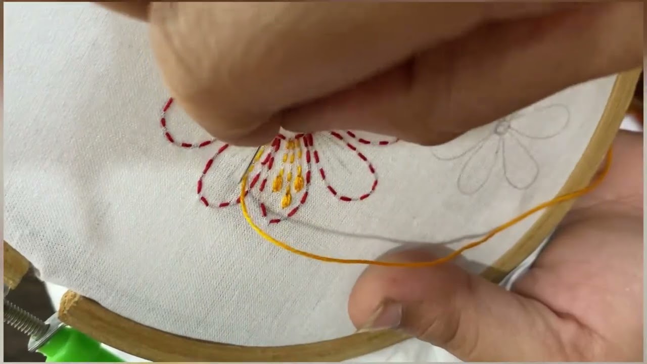 Kantha Work Embroidery Design | Embroidery For Beginners 🧵🪡