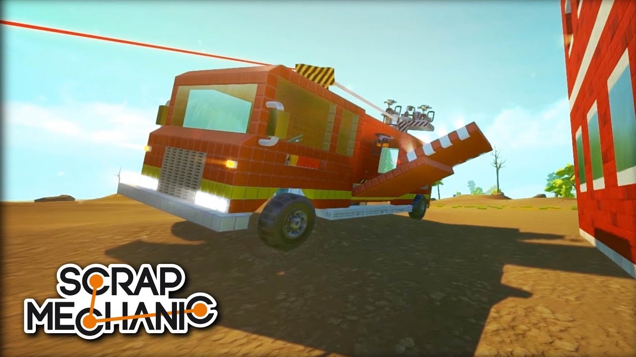 Last Minute Fire Truck!!! - Scrap Mechanic Neebs Build