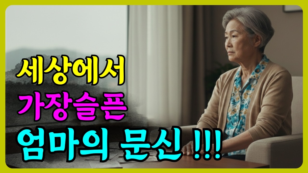 세상에서 가장 슬픈 엄마의 문신  딸들이 본 충격적 내용 I인생쉼터I노후사연,실화이야기,인생사연,사연라디오,오디오북