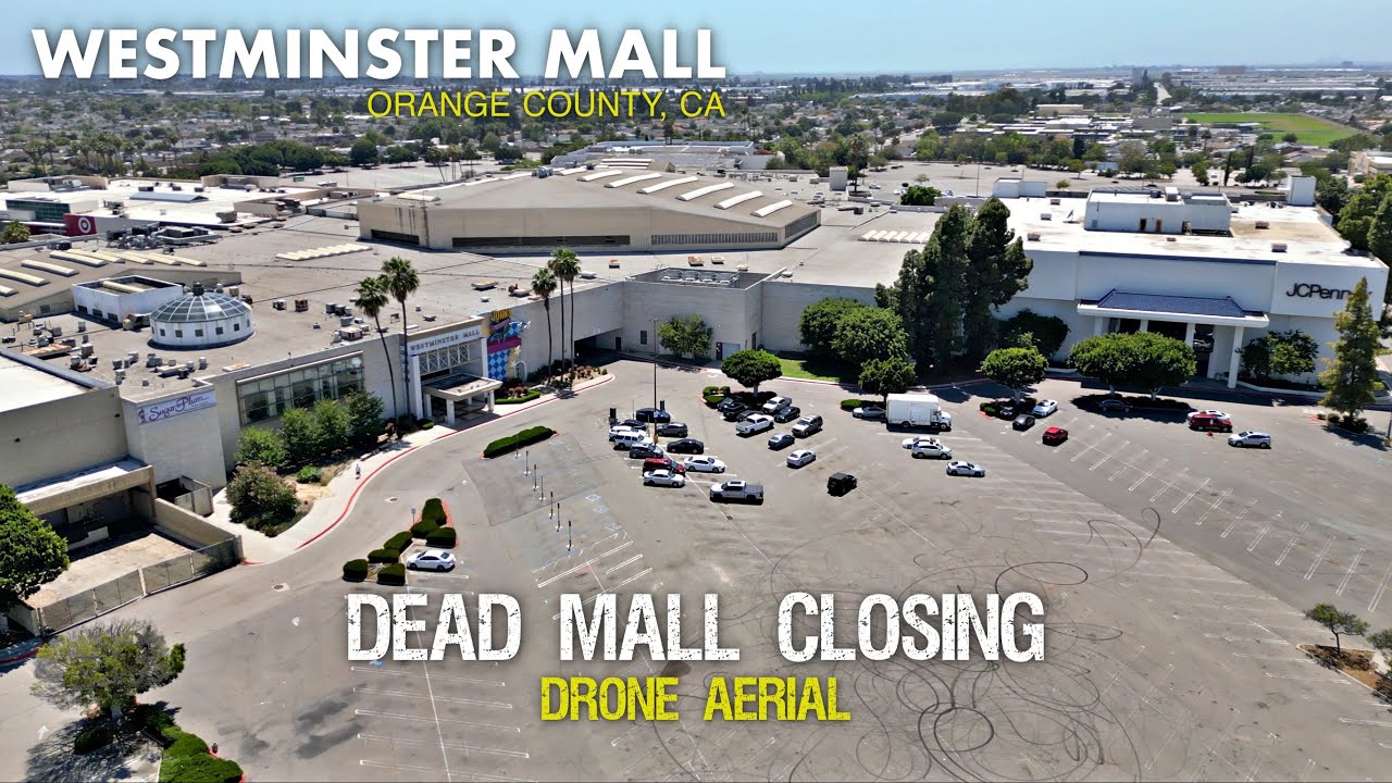 Empty Westminster Mall Final Look Before Closing Drone Aerial
