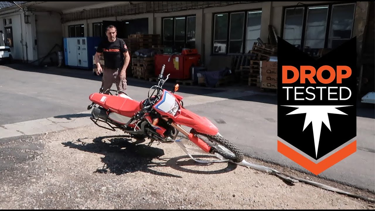 Honda CRF300L Crash Bars Drop Test by Outback Motortek
