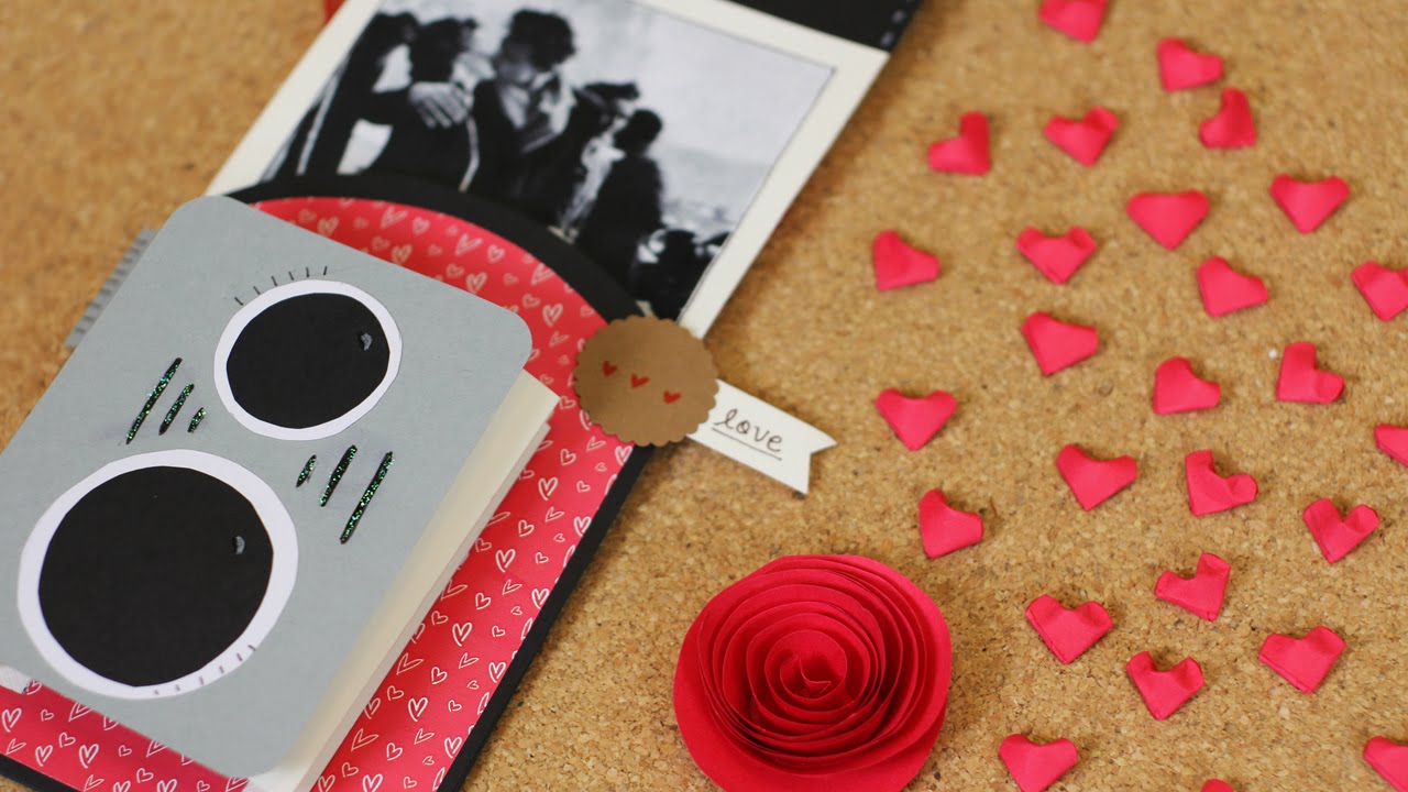 Cámara retro / tarjeta de San Valentín - manualidad de papel