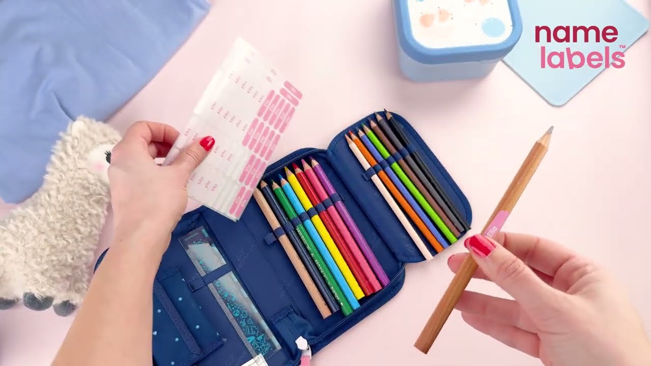How to Label School Supplies with Pencil Name Labels