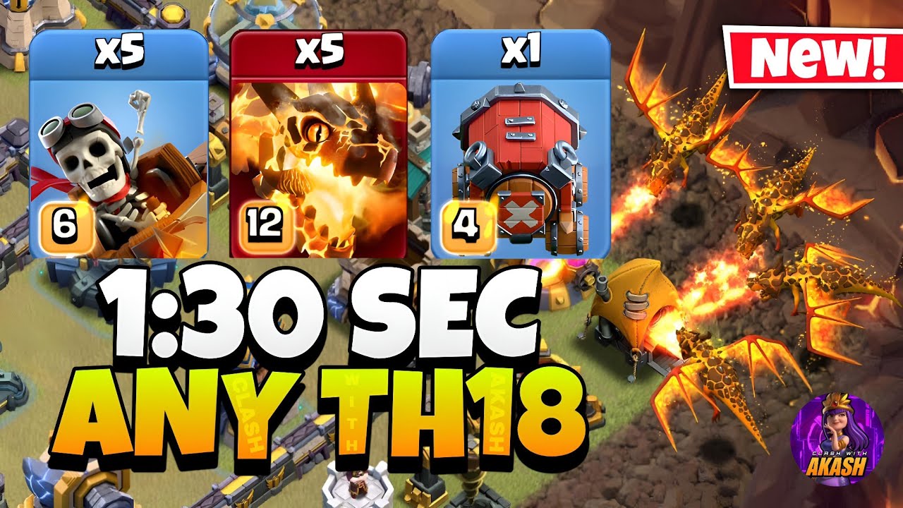 TH18 After Update BEST Attack! Super Dragon + Dragon Rider Meta Strategy (Clash of Clans)
