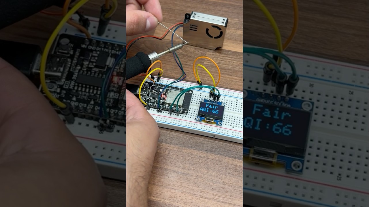 Esp32 air quality sensor #airquality  #viralshorts #circuitdesign #diy #shorts #satisfying #foryou