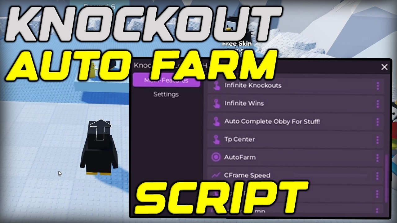 [🔥НОВИНКА] Скрипт для автоматического фарма Knockout Script Gui, неограниченное количество ударов...