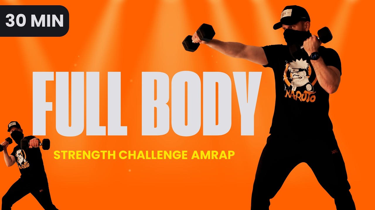 30 Min Full Body Dumbbell Workout | AMRAP Strength Challenge at Home