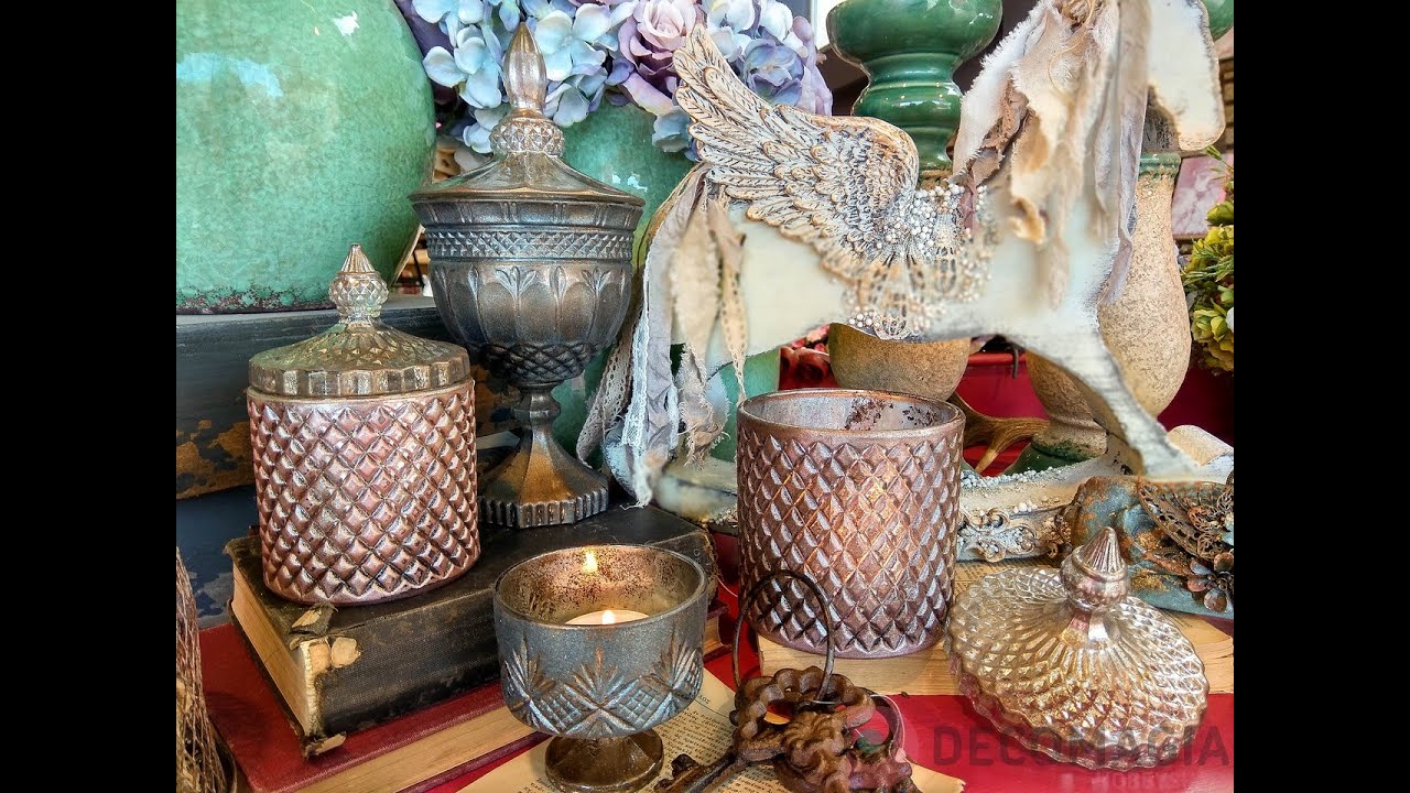 TUTORIAL: Vintage κηροπήγια με χρώματα κιμωλίας - Vintage candle holders with chalk paint