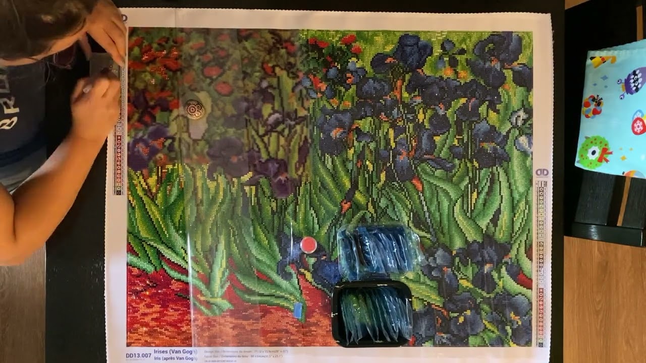 Irises (Van Gogh) Diamond Dotz Time Lapse