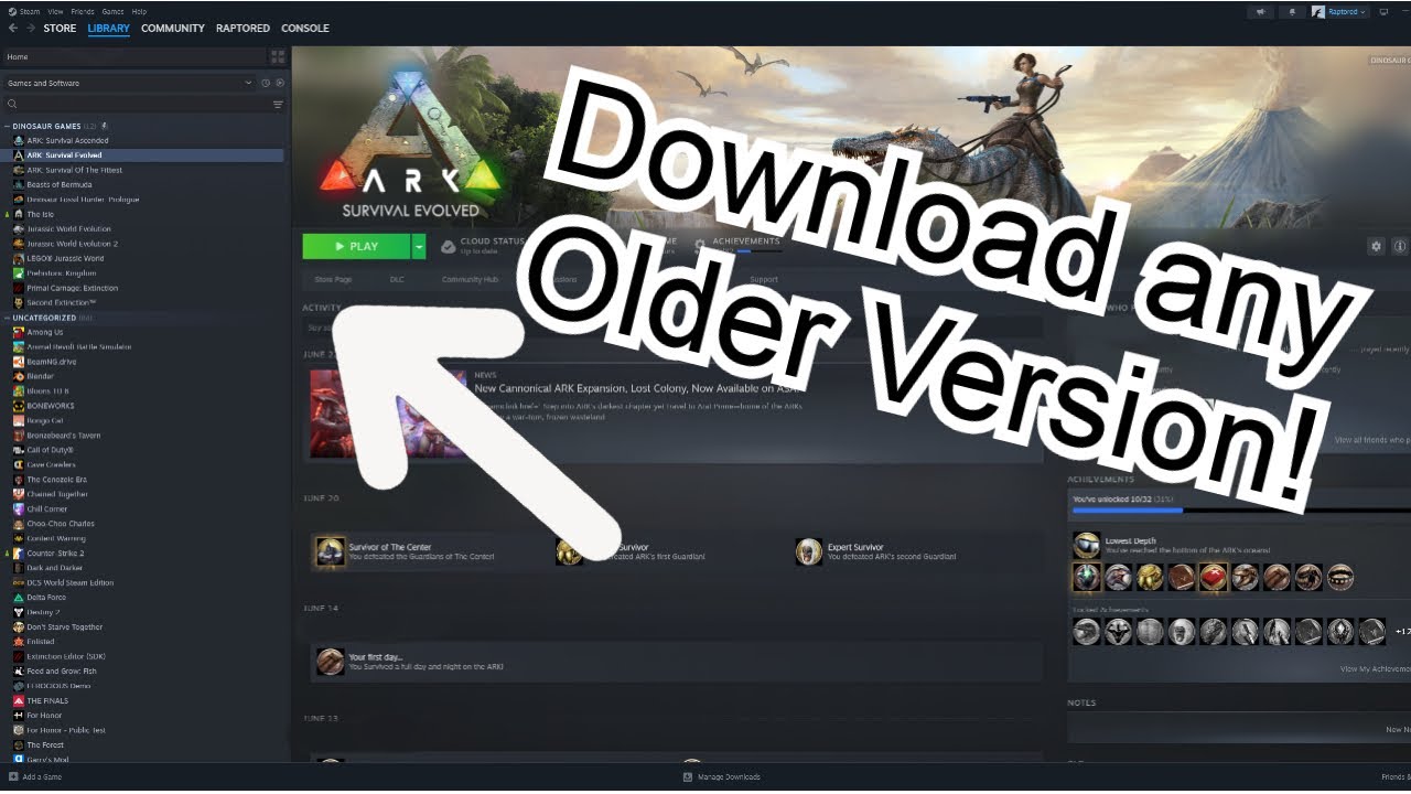 How to Download Older Versions of Games on Steam