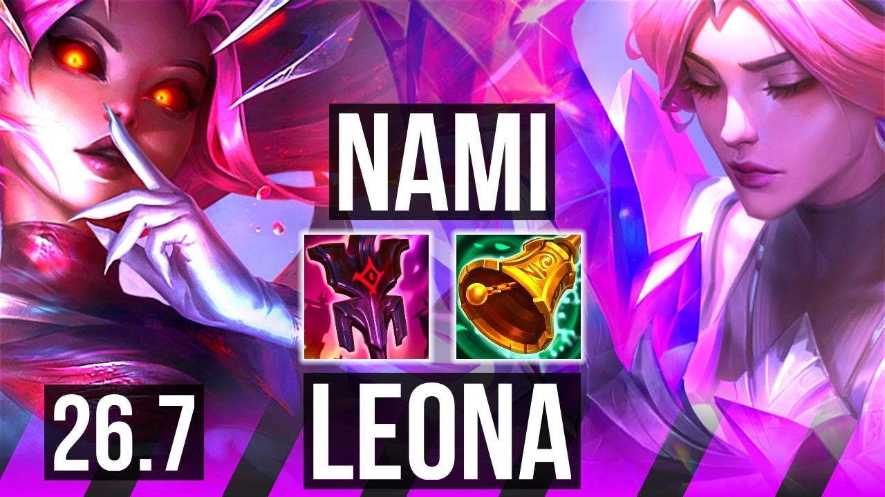 NAMI & Kai'Sa vs LEONA & Aurelion Sol (SUP) | 15K damage | EUW Master | 26.7