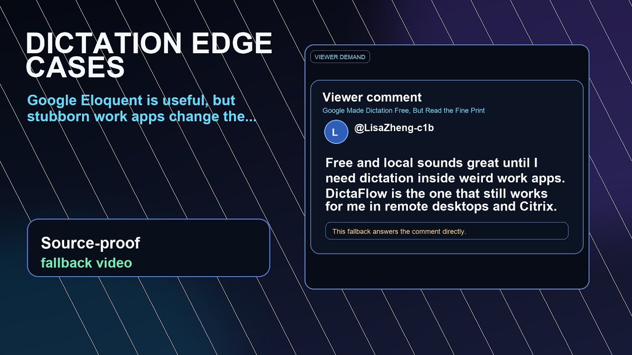 Free Dictation Is Not Enough: Remote Desktop and Citrix Matter