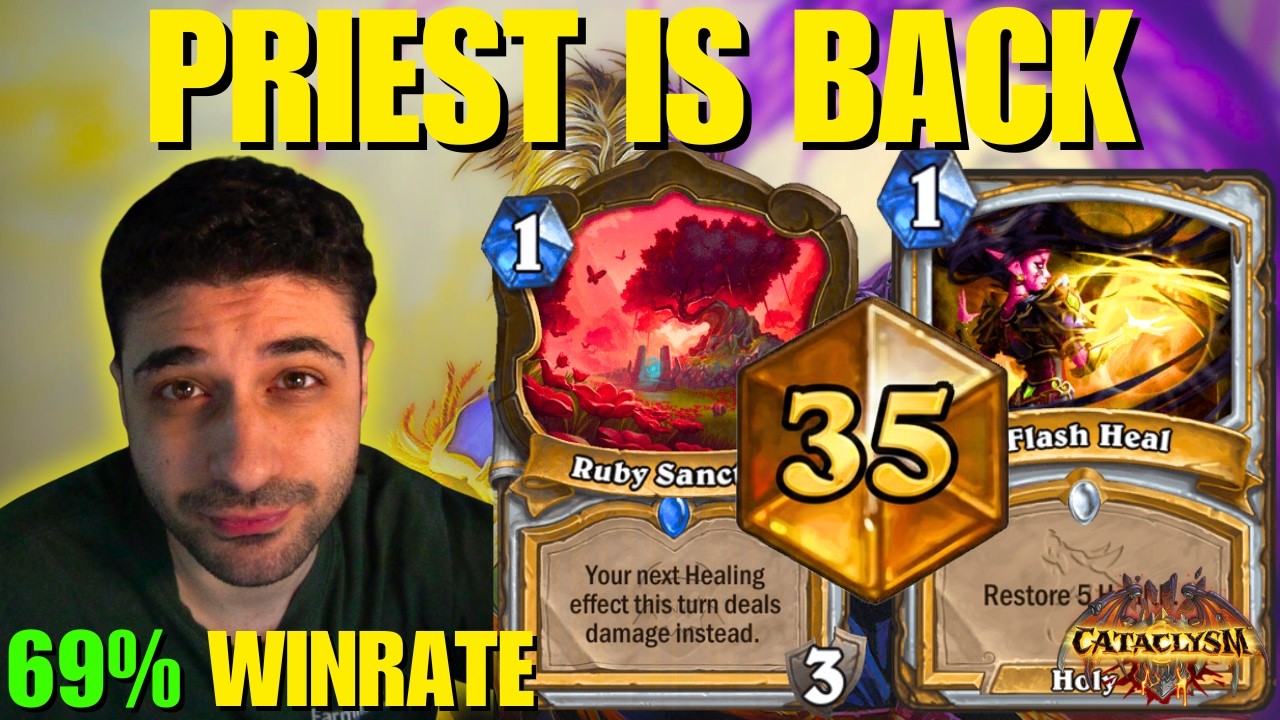 Контроль Жрец ОБОЖАЕТ эту мету! Обзор колоды + Геймплей | Топ-100 Hearthstone Cataclysm